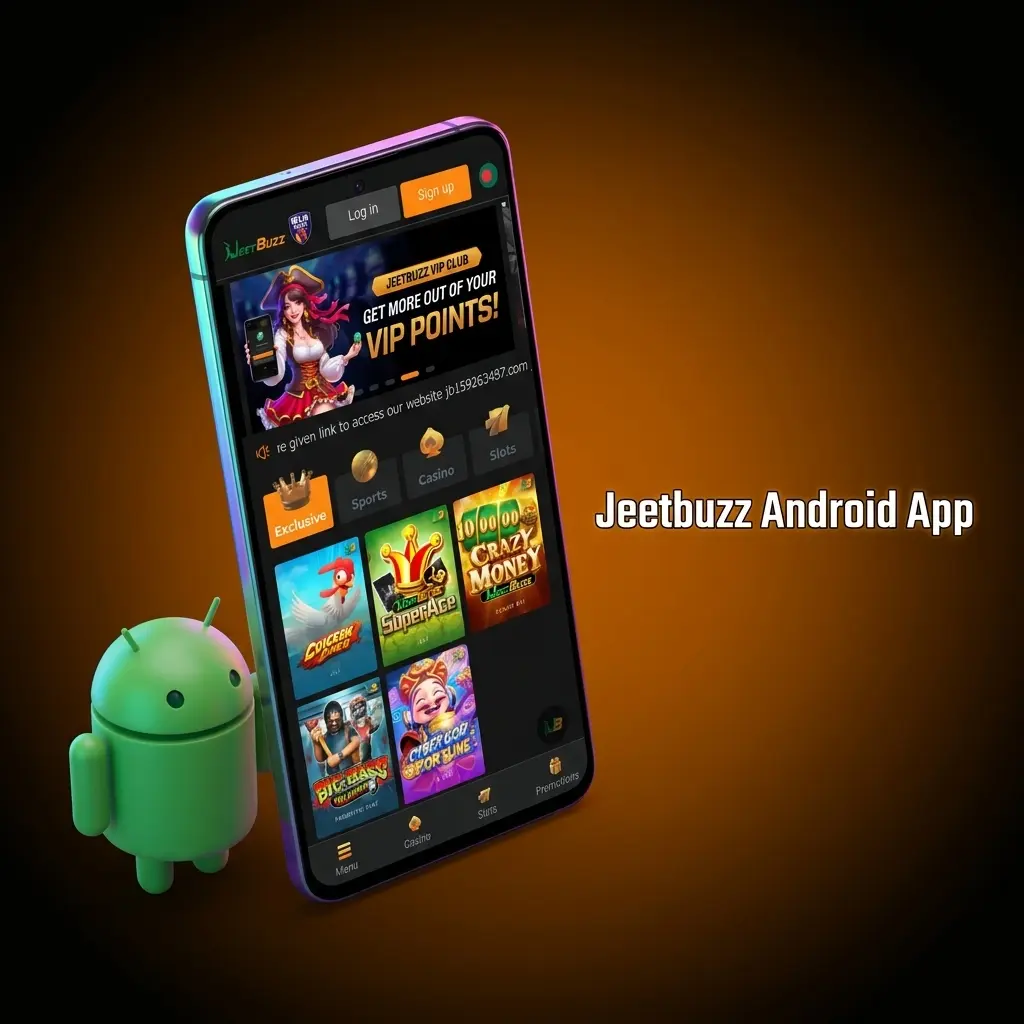 Jeetbuzz Android app download screen showing mobile betting and casino access for Bangladesh users