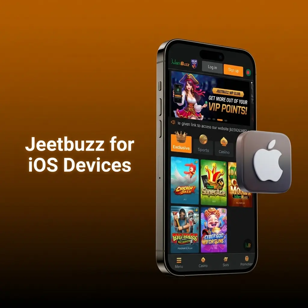 Jeetbuzz iOS mobile site setup guide showing Safari Add to Home Screen steps for iPhone and iPad users