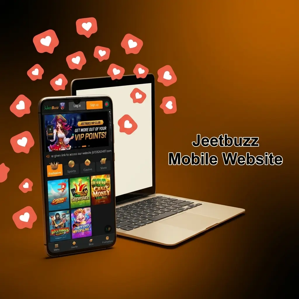Jeetbuzz mobile website interface showing sports betting and casino games accessible via smartphone browser in Bangladesh