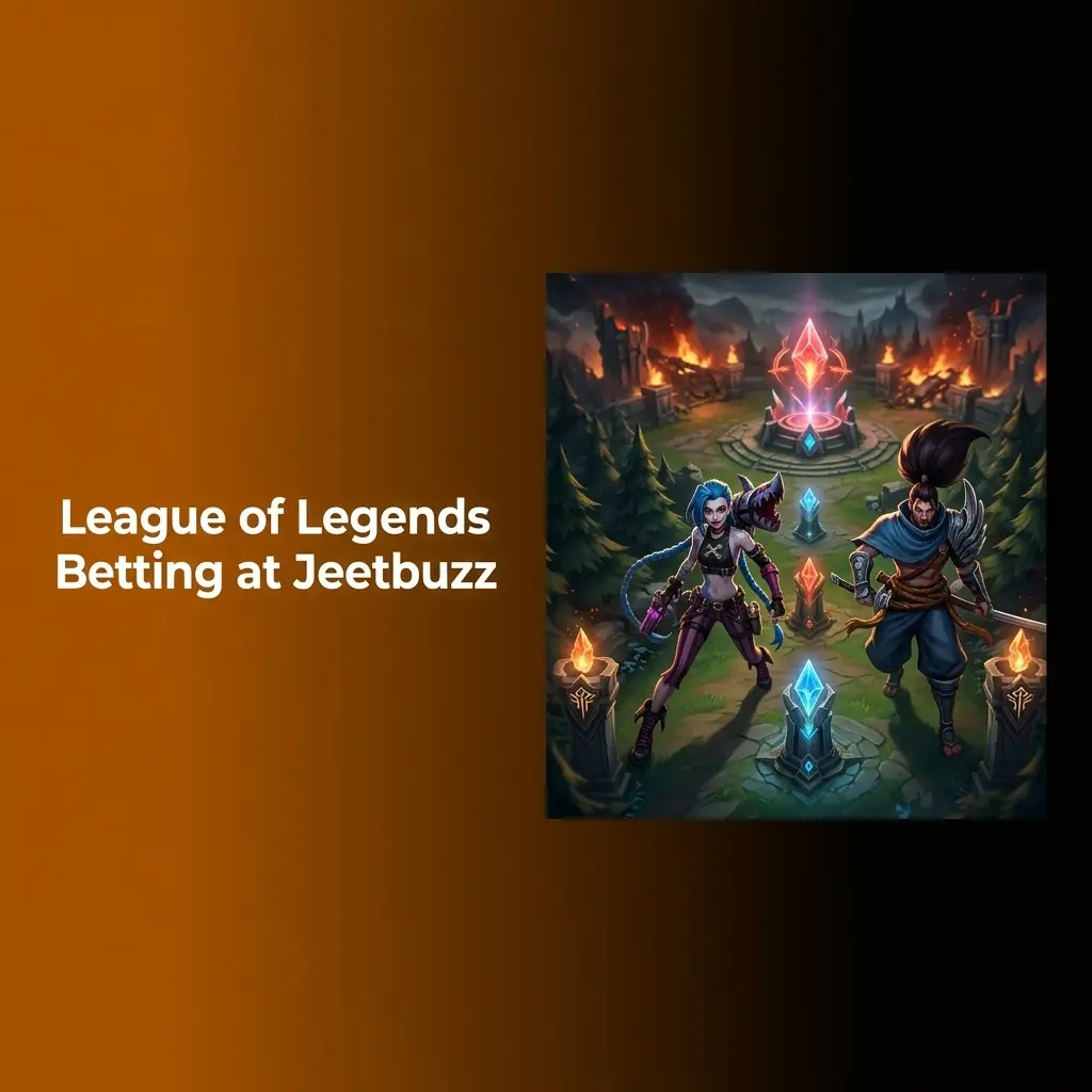 Jeetbuzz League of Legends betting markets including match winner, handicap, and top LoL tournaments like Worlds and LCK