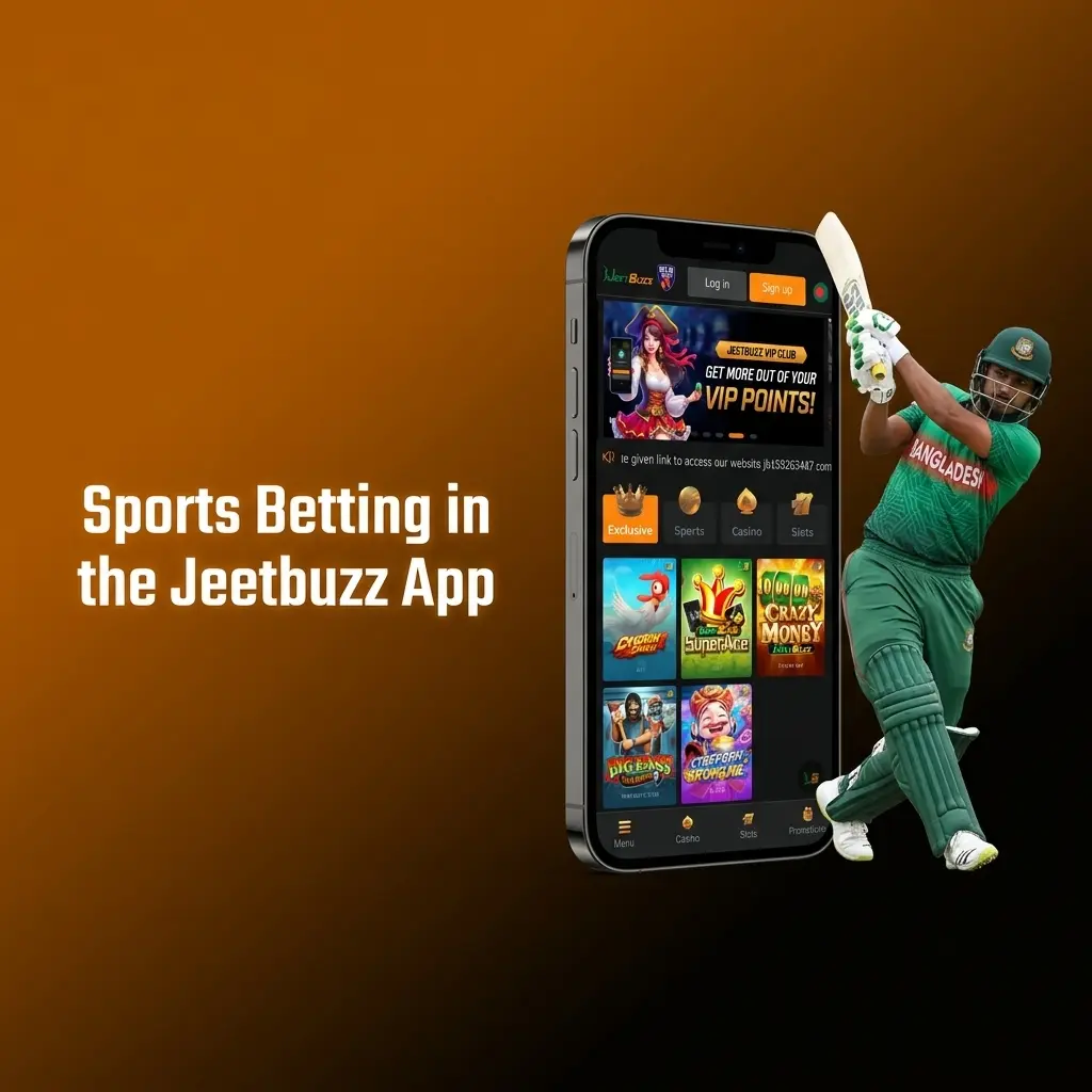 Jeetbuzz app sports betting interface showing cricket football kabaddi eSports and more in LIVE and LINE modes